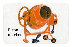 Baustellenkarte Betonmischer