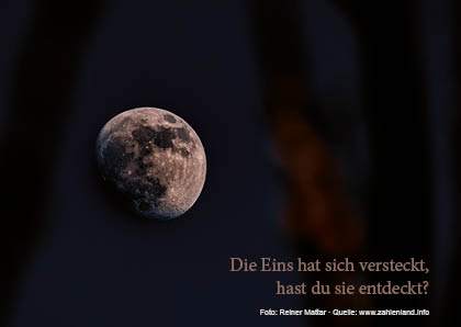 Die Eins hat sich versteckt.