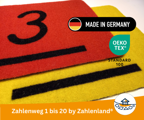 Zahlenweg von 1 bis 20 - made by Zahlenland®