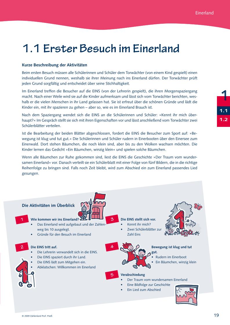 Stundenbilder zu den Zahlenländern 1 bis 5 mit Schülerblättern – Bild 10
