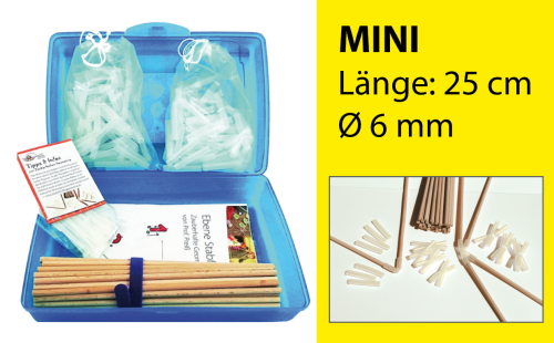 MINI Stabfiguren-Set (25 cm lang, Ø 6 mm) zur Zauberhaften Geometrie