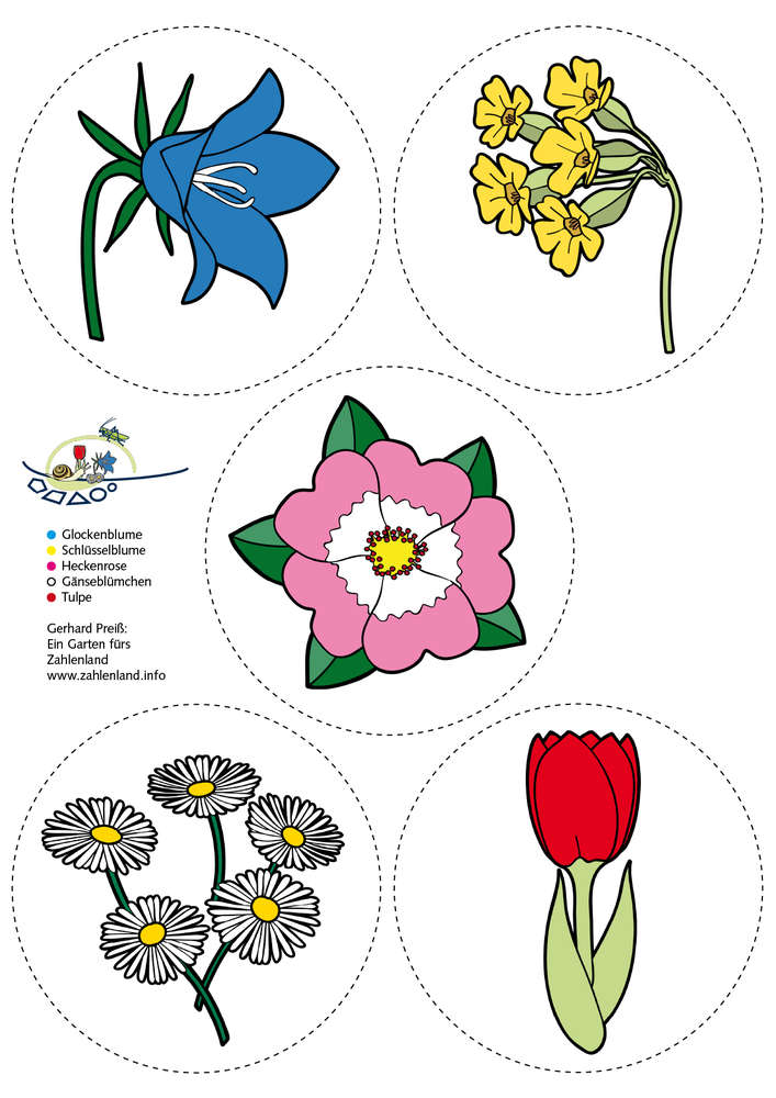 Aufkleberbogen Blumen