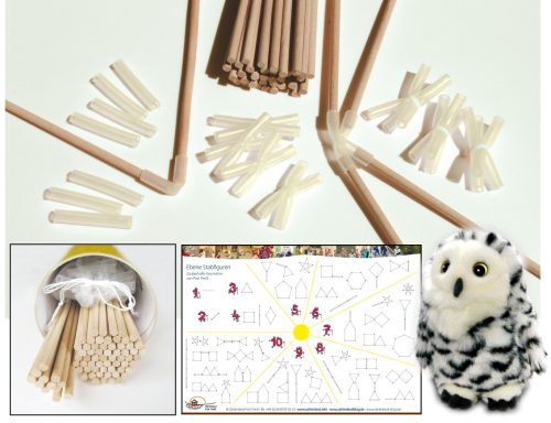 Kita-Stabfiguren-Set Ø 8 mm: Ein Zoo und ein Garten fürs Zahlenland