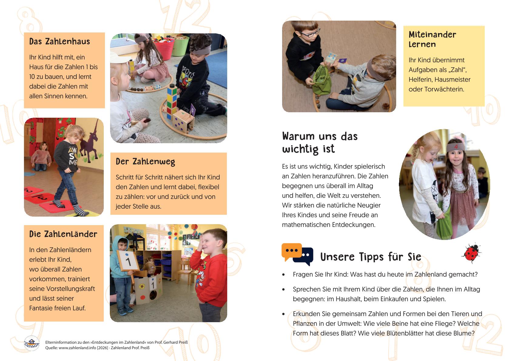 Elternbroschüre zum Zahlenland, 25 Stück – Bild 2