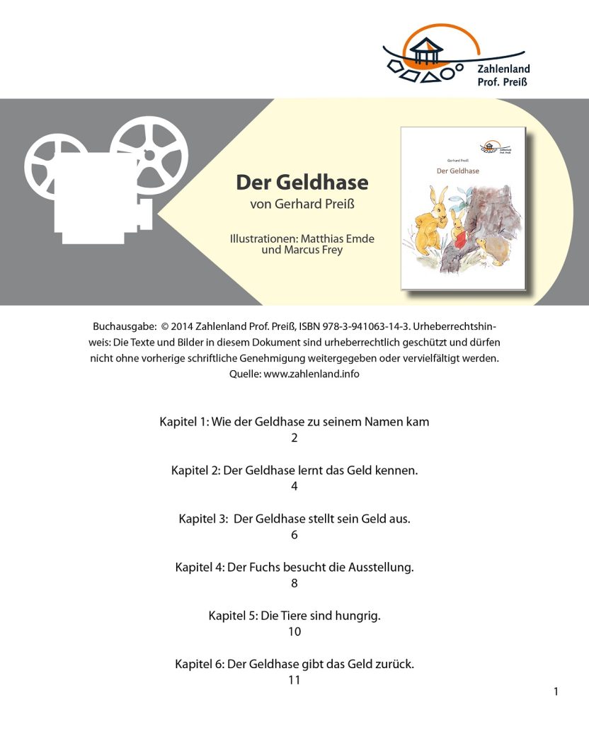 PDF-Bilderbuchkino: Der Geldhase – eine Geschichten zum Geld für Grundschulkinder (persönliche Einzellizenz)